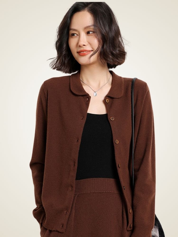 Edra - Cardigan en Cachemire Boutonné