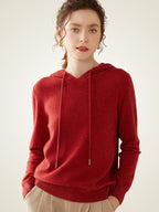 LanlyCashmere Women’s Cashmere Hoodie – Soft Lightweight Knit Pullover
