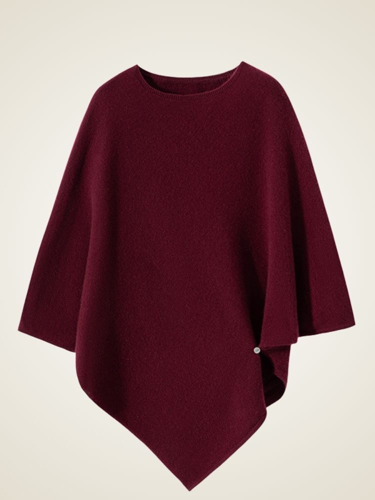 LanlyCashmere Women’s Cashmere Poncho Sweater – Elegant Loose Knit Cape