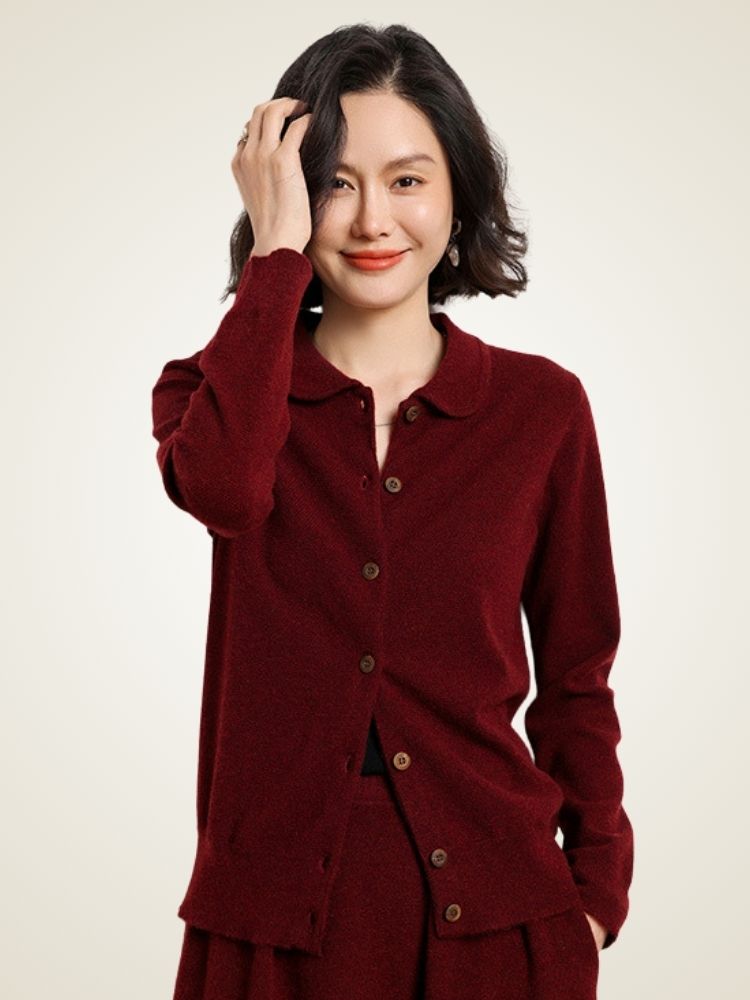 Edra - Cardigan en Cachemire Boutonné