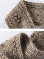 LanlyCashmere Cashmere Pull-Through Scarf – Soft Knit Neck Warmer