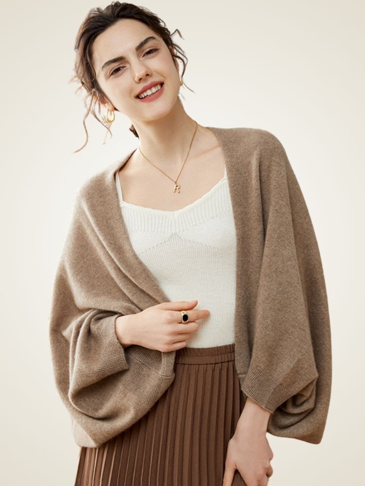 LanlyCashmere Cashmere Shawl Wrap – Soft Lightweight Knit Scarf