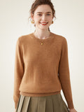 LanlyCashmere Classic Cashmere Sweater – Soft Crewneck Everyday Knit