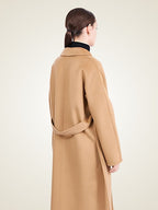 LanlyCashmere Double Breasted Cashmere Coat Women Long Tailored