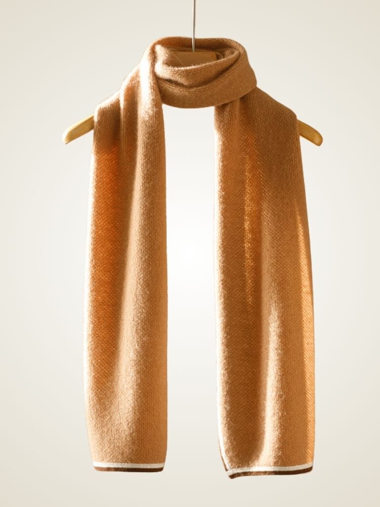 LanlyCashmere Lightweight Cashmere Scarf – Soft Honeycomb Knit Neck Wrap