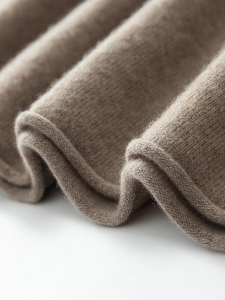 LanlyCashmere Women’s Cashmere Lounge Set – Soft Knit Sweater & Wide Leg Pants