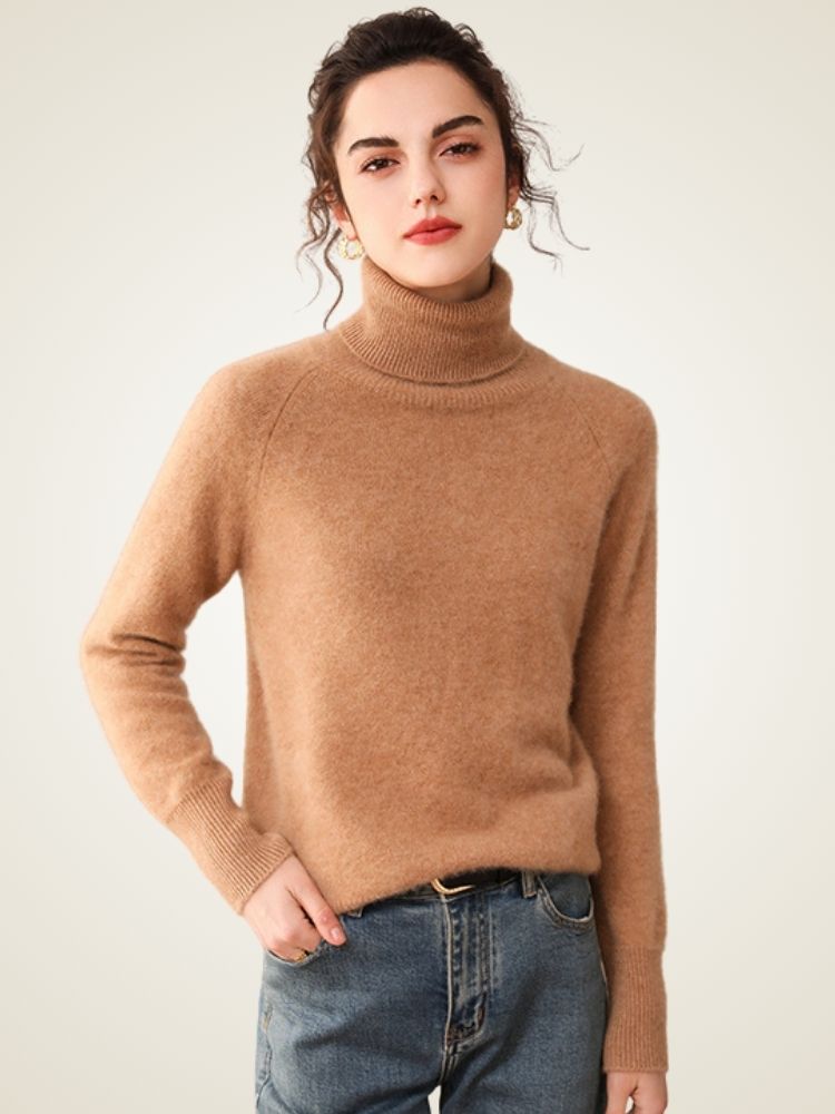 LanlyCashmere Women’s Classic Cashmere Turtleneck – Essential Soft Knit Sweater