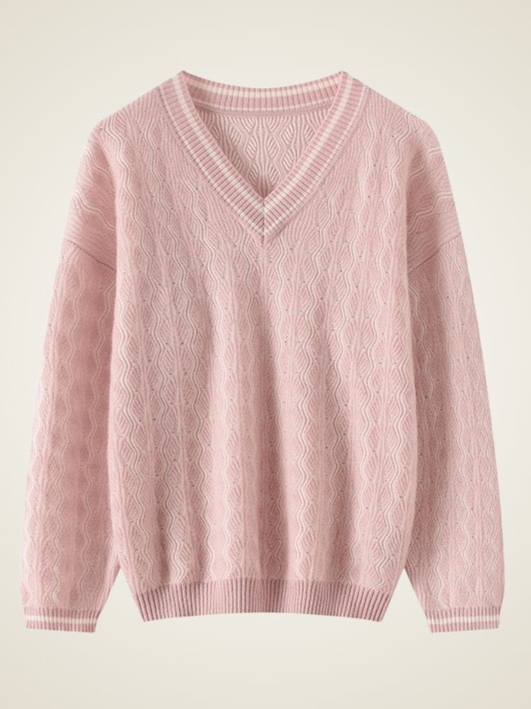 Aurenia - Kaschmirpullover mit V-Ausschnitt