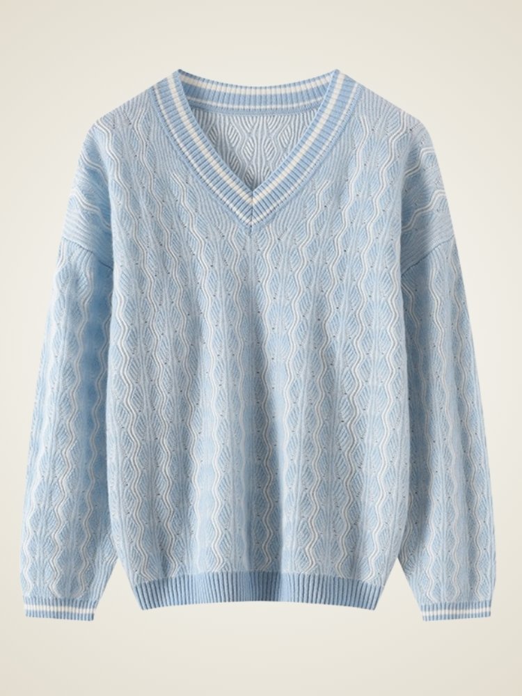 Aurenia - Kaschmirpullover mit V-Ausschnitt