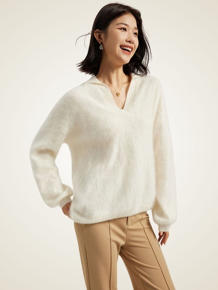 Tanelis - Kaschmirpullover mit V-Ausschnitt