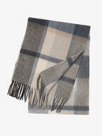 LANLY Classic Tartan Wool Scarf Manufacturer: 100% Pure Wool Scarf Wholesale 130g Lightweight Custom Pastel Plaid Wool Scarf OEM