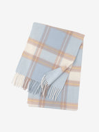 LANLY Classic Tartan Wool Scarf Manufacturer: 100% Pure Wool Scarf Wholesale 130g Lightweight Custom Pastel Plaid Wool Scarf OEM