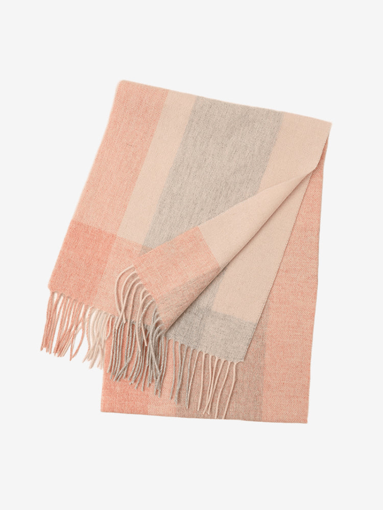 LANLY Classic Tartan Wool Scarf Manufacturer: 100% Pure Wool Scarf Wholesale 130g Lightweight Custom Pastel Plaid Wool Scarf OEM
