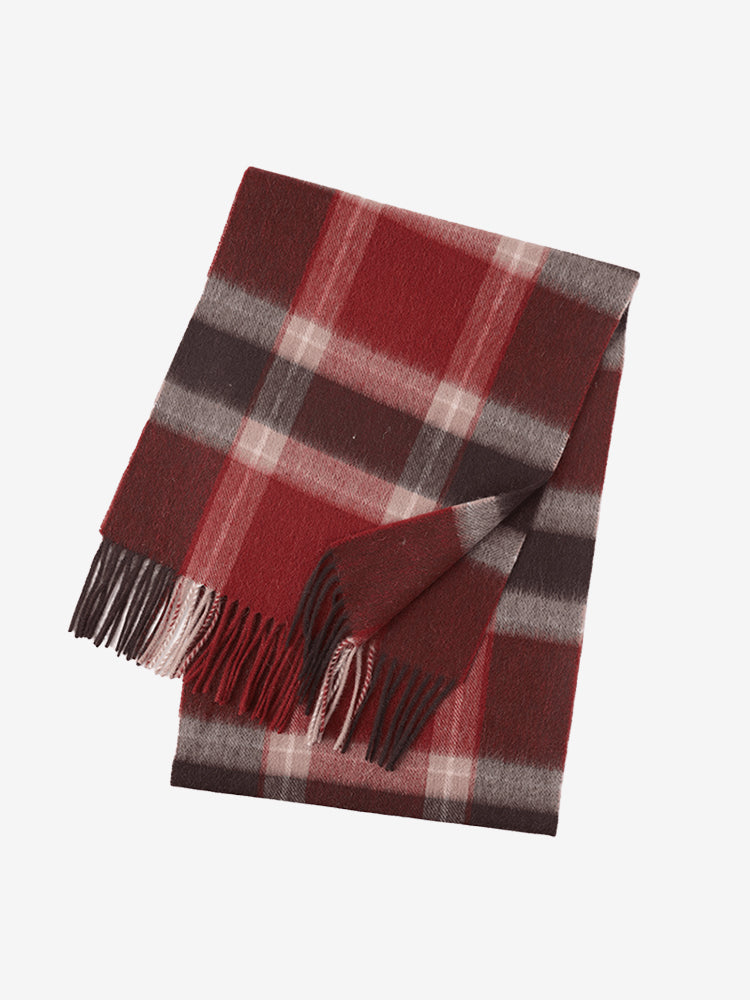 LANLY Classic Tartan Wool Scarf Manufacturer: 100% Pure Wool Scarf Wholesale 130g Lightweight Custom Pastel Plaid Wool Scarf OEM