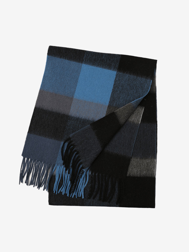 LANLY Classic Tartan Wool Scarf Manufacturer: 100% Pure Wool Scarf Wholesale 130g Lightweight Custom Pastel Plaid Wool Scarf OEM