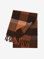LANLY Classic Tartan Wool Scarf Manufacturer: 100% Pure Wool Scarf Wholesale 130g Lightweight Custom Pastel Plaid Wool Scarf OEM