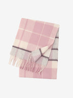 LANLY Classic Tartan Wool Scarf Manufacturer: 100% Pure Wool Scarf Wholesale 130g Lightweight Custom Pastel Plaid Wool Scarf OEM
