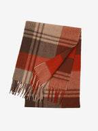 LANLY Classic Tartan Wool Scarf Manufacturer: 100% Pure Wool Scarf Wholesale 130g Lightweight Custom Pastel Plaid Wool Scarf OEM