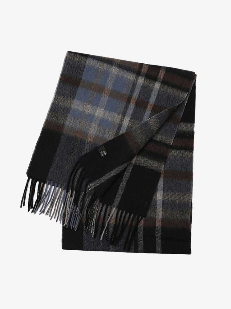 LANLY Classic Tartan Wool Scarf Manufacturer: 100% Pure Wool Scarf Wholesale 130g Lightweight Custom Pastel Plaid Wool Scarf OEM