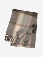 LANLY Classic Tartan Wool Scarf Manufacturer: 100% Pure Wool Scarf Wholesale 130g Lightweight Custom Pastel Plaid Wool Scarf OEM