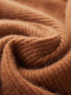 LanlyCashmere Men’s Cashmere V Neck Sweater – Contrast Collar Knit Pullover