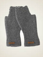 LanlyCashmere Cashmere Fingerless Gloves – Ribbed Knit Arm Warmers