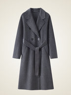 LanlyCashmere Double Breasted Cashmere Coat Women Long Tailored