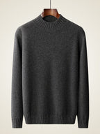 LanlyCashmere Premium Pure Mongolian Cashmere Mock Neck Sweater for Men
