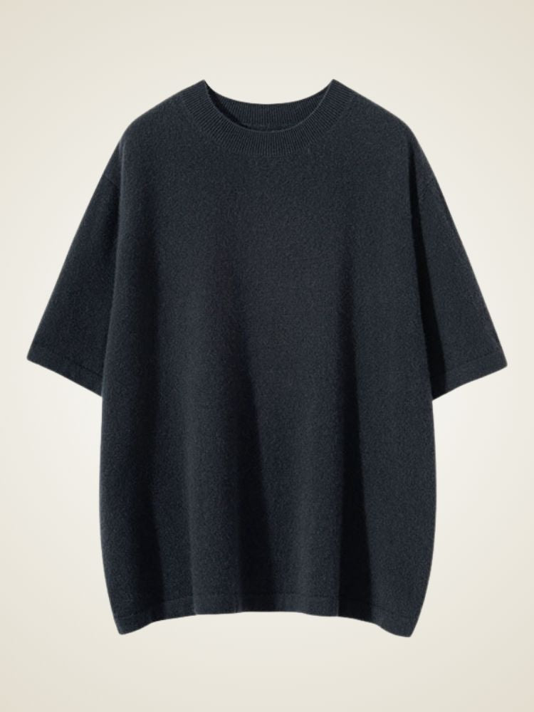 LanlyCashmere Super Fine Cashmere T-Shirt – Lightweight Crewneck Knit Top