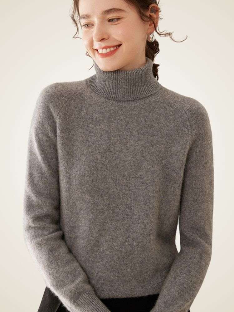 LanlyCashmere Women's Slim Fit Cashmere Turtleneck Sweater