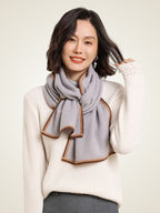 LanlyCashmere Lightweight Cashmere Scarf – Soft Honeycomb Knit Neck Wrap