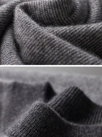 LanlyCashmere Men’s Textured Cashmere Mock Neck Sweater – Fine Knit Pullover