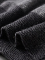 LanlyCashmere Men’s Textured Cashmere Mock Neck Sweater – Fine Knit Pullover