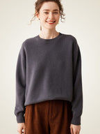 LanlyCashmere Oversized Cashmere Sweater – Soft Crewneck Relaxed Knit