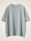 LanlyCashmere Super Fine Cashmere T-Shirt – Lightweight Crewneck Knit Top
