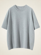 LanlyCashmere Super Fine Cashmere T-Shirt – Lightweight Crewneck Knit Top
