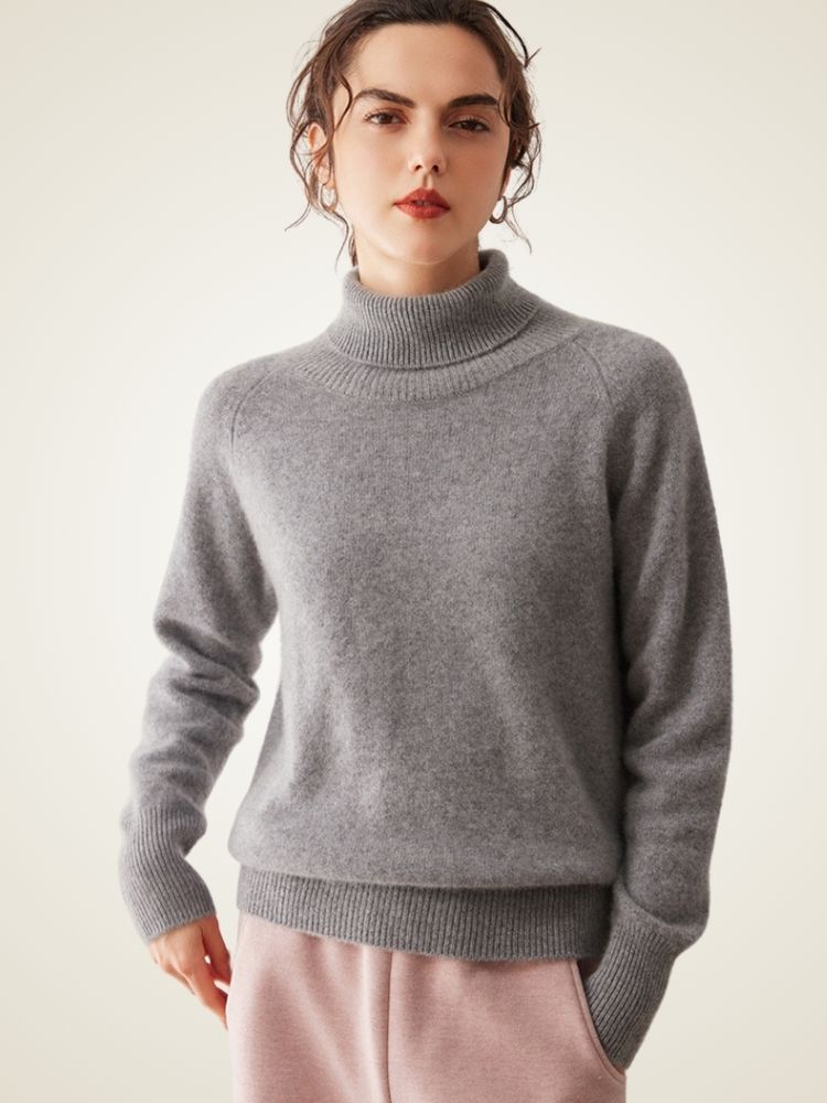 LanlyCashmere Women’s Classic Cashmere Turtleneck – Essential Soft Knit Sweater