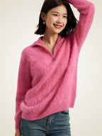 Haralyn - Half Zip Brushed Cashmere Sweater