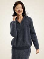 Haralyn - Half Zip Brushed Cashmere Sweater