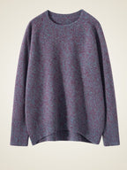Lanlycashmere Women Crew Neck Cashmere Sweater 
