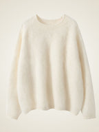 LanlyCashmere Brushed Cashmere Oversized Sweater – Relaxed Soft Knit