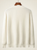 LanlyCashmere Men's 7-Gauge Heavyweight 100% Pure Cashmere V-Neck Cardigan - Thick Knit Luxury
