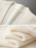 LanlyCashmere Men's 7-Gauge Heavyweight 100% Pure Cashmere V-Neck Cardigan - Thick Knit Luxury