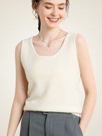 LanlyCashmere Women’s Cashmere Tank Top – Lightweight Sleeveless Knit