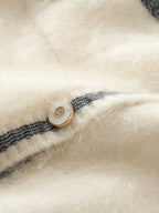 LanlyCashmere Women’s Contrast Trim Cashmere Cardigan – Soft Knit Button Sweater