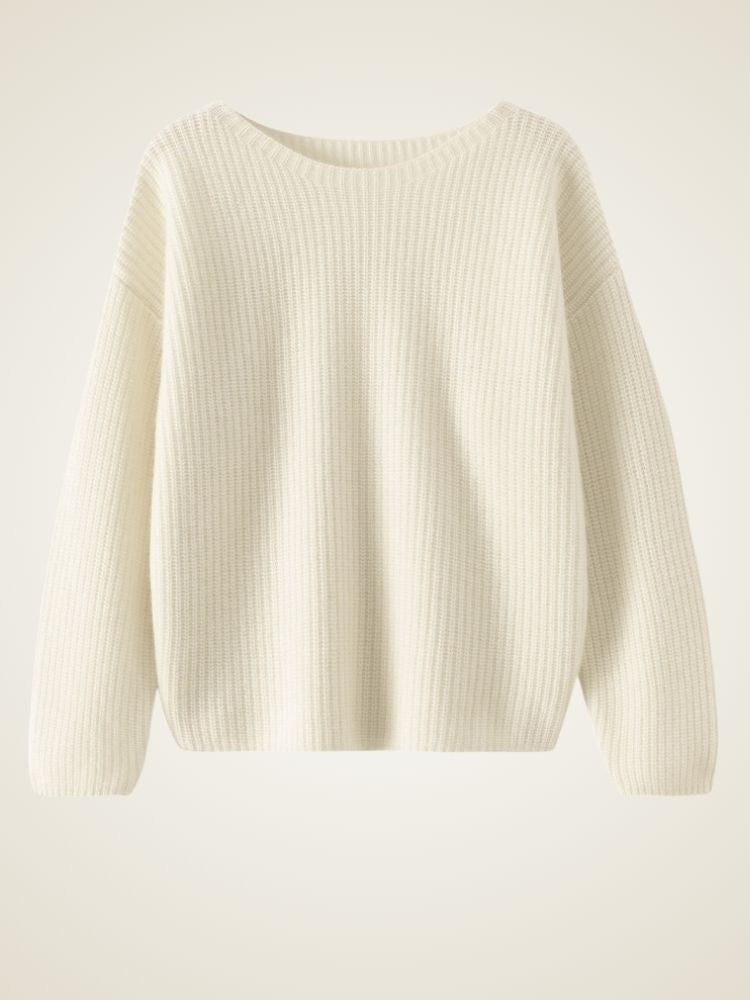 Elowith – Kaschmirpullover mit Rippenmuster