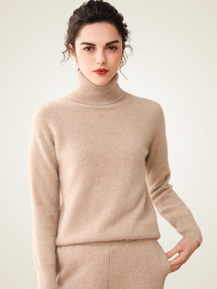 LanlyCashmere Women’s Classic Cashmere Turtleneck – Essential Soft Knit Sweater