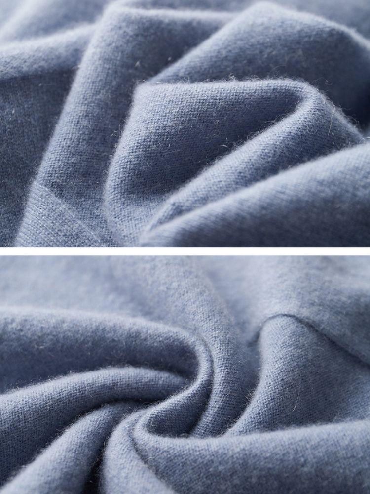 LanlyCashmere Textured Cashmere Sweater – 100% Reverse Knit Crewneck
