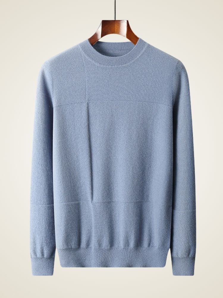 LanlyCashmere Textured Cashmere Sweater – 100% Reverse Knit Crewneck