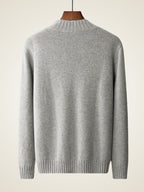 LanlyCashmere Premium Pure Mongolian Cashmere Mock Neck Sweater for Men